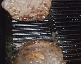 A picture of step 2 of Mushroom Melt Beef Burger.