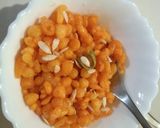 बेसन की मीठी बूंदी(besan ki mithi boondi recipe in hindi) रेसिपी चरण 6 फोटो