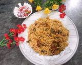 A picture of step 3 of Chana biryani.