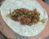 A picture of step 11 of Maggi noodles vegetables spring roll.