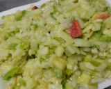 Foto del paso 6 de la receta: Ensalada fresca de pepino, manzana y tomate verde🍏🧅🍅🥒🥙🥗