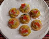 A picture of step 4 of Sev puri.