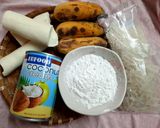Hình bước làm 1 của món Chè chuối khoai mì cốt dừa