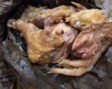 Hình bước làm 6 của món Gà hấp lá sen