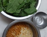 A picture of step 1 of Spinach Dal.