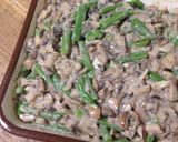 A picture of step 11 of Green Bean Casserole (from scratch).