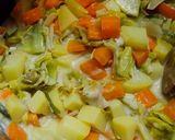 Une image de l'étape 5 de Fondue de poireaux, pommes de terre, carottes au cookeo.