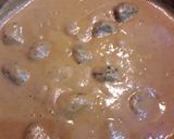 A picture of step 17 of Shahi lauki ke kofte with plain rice.