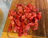 Une image de l'étape 5 de Salade de riz et fèves aux carottes, concombre et tomates.