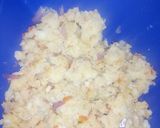 A picture of step 3 of Yam balls and egg sauce.