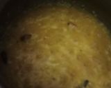 A picture of step 4 of Kesar bhaat.