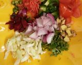 A picture of step 2 of Besan Mixed Veg Pancake.