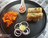 A picture of step 5 of Veg spring rolls.