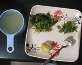 A picture of step 1 of Lichi basil juice.
