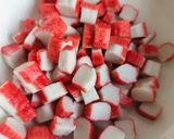 Gambar langkah 1 resipi Sandwich Telur Crabstick.