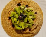 Foto del paso 3 de la receta: Tortilla o panqueque de avena fit con arándanos 😍