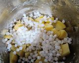 A picture of step 1 of Sago Tikki.