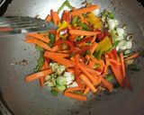 A picture of step 6 of Veg noodles.