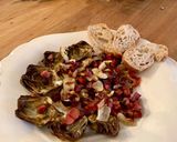 Foto del paso 4 de la receta Alcachofas con jamón al microondas
