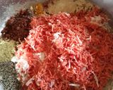 A picture of step 1 of Mooli and Gajar paratha.