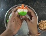 A picture of step 6 of Tri colour traditional steam Modak Ukadiche Modak.