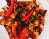 Hình bước làm 4 của món Ba rọi kho khô (món chay)