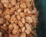A picture of step 1 of Rip off Chicken Chipotle burrito.