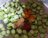 A picture of step 1 of Achari Ivy gourd crisp.