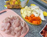 Hình bước làm 1 của món Cà ri ức gà kiểu Nhật
