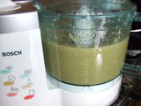 Sopa fría de brécol con calabacines