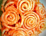 A picture of step 8 of Instant Sooji Jalebi.