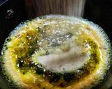 A picture of step 4 of Sanja (Sooji upma with buttermilk).