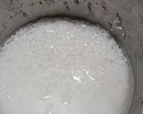 A picture of step 2 of Tavsole (cucumber dosa) and Naral ras (coconut milk sweet).