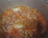 A picture of step 2 of 3 spices mutton qeema alu.