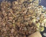 Foto del paso 4 de la receta: Berenjena rellena de soja con setas y bechamel de albahaca #glutenfree #sin lactosa # vegano