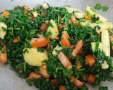 A picture of step 4 of Methi Tomato aur aloo ki sabji.