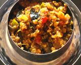 A picture of step 4 of Lauki ki bharta.
