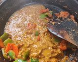 A picture of step 3 of Achari paneer.