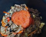 Foto del paso 3 de la receta: Carne guisada con arroz y con cabellos de ángel