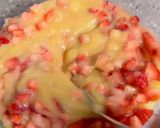 A picture of step 2 of Chocolate Dome with Strawberries and Milk Cream.