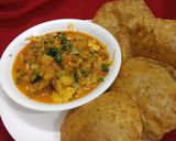 A picture of step 4 of Mix vegetable and masala puri(no onion and garlic).