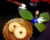 A picture of step 4 of Cashew Mawa Peda.