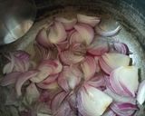 A picture of step 1 of Gajar Gosht.