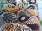Sable con chocolate negra y blanca