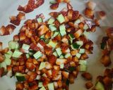 A picture of step 3 of Strawberry salsa.