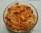 Hình bước làm 3 của món Mì trộn kim chi 김치비빔국수