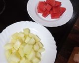Foto del paso 1 de la receta Brochetas de melón, queso fresco y sandía