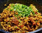 Foto del paso 8 de la receta: MEZCLA DE Arroces con Chorizo Oreado y Tocino de Cerdo🐽...!