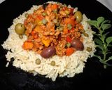 A picture of step 6 of Beef picadillo.