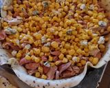 A picture of step 5 of Turkey, Corn, and Blue Cheese Quiche.